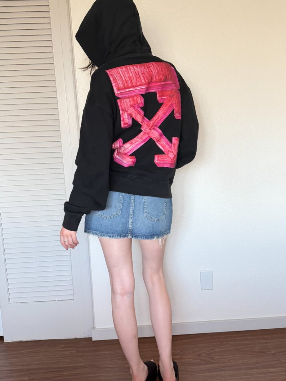 Off-White Hoodie (L) large black vintage mens Virgil Abloh streetwear grail